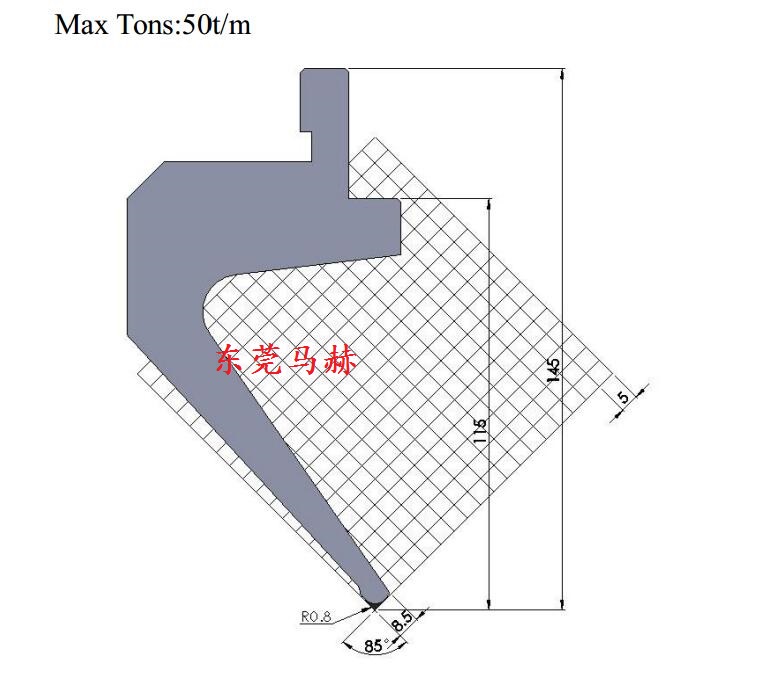 折弯机模具型号-M85-18