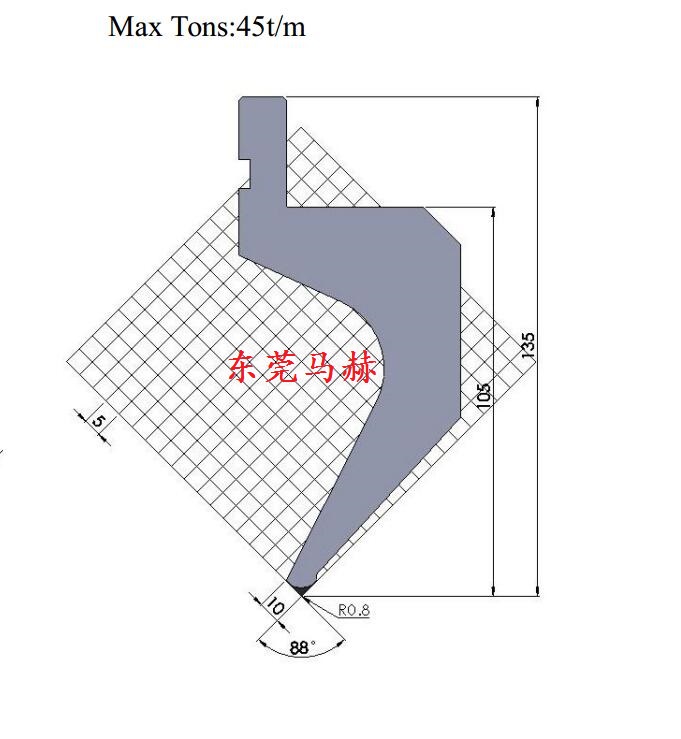 折弯机模具M88-08    鹅颈刀 折弯模具