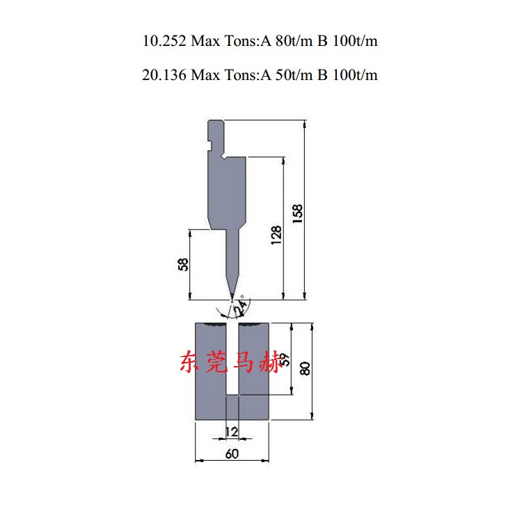 双折边折弯模具 YPU12-24 折弯模具