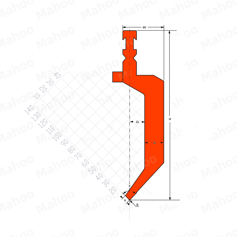 百超折弯机模具MH-P4RF-AC 85°H250.02