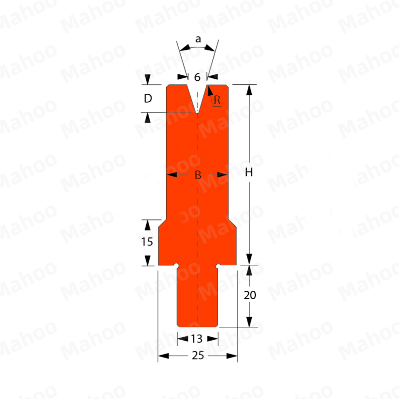 百超折弯机模具MH-V6SC 30°H55.02