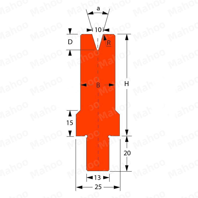 百超折弯机模具MH-V10SC 30°H55.02