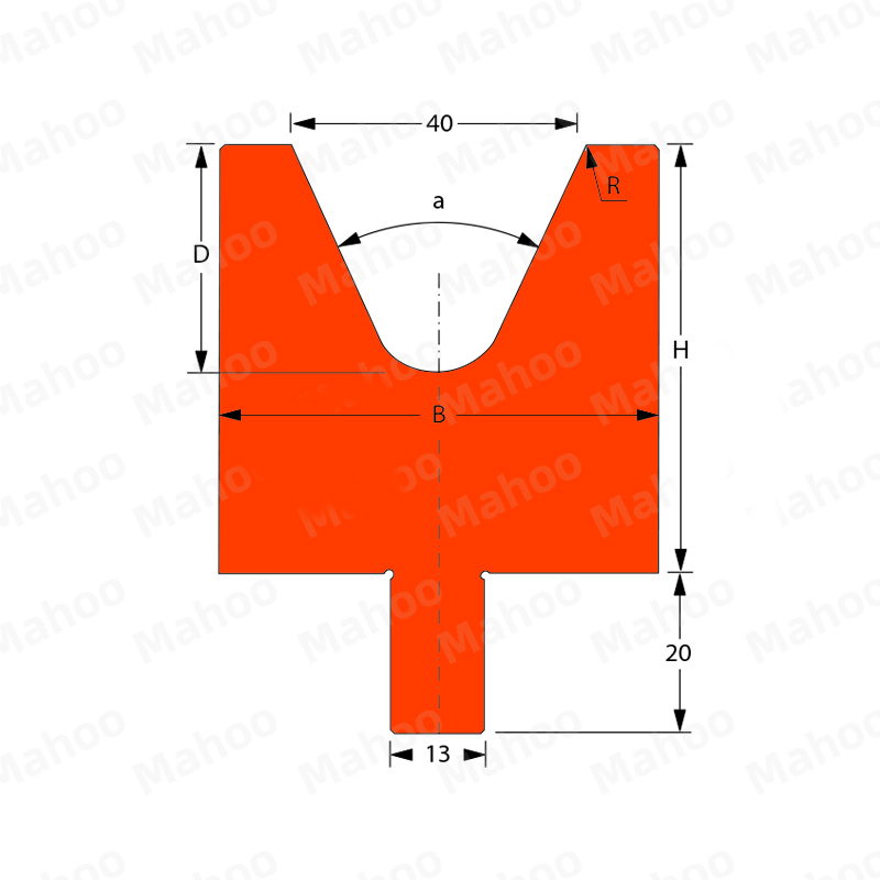 百超折弯机模具MH-V40C 60°H55.02
