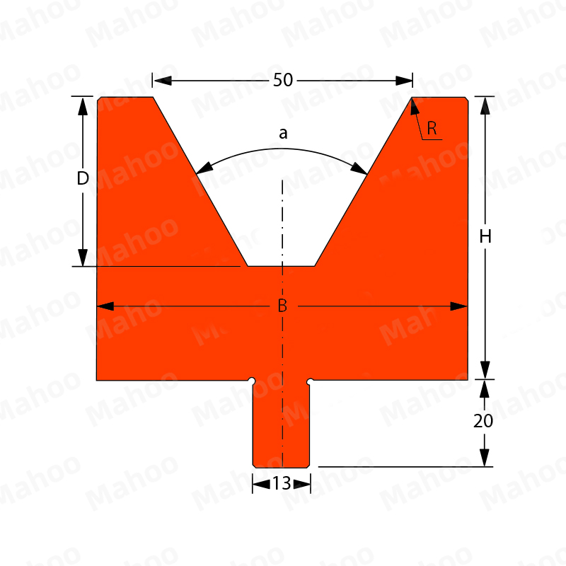 百超折弯机模具MH-V50C 60°H55.02