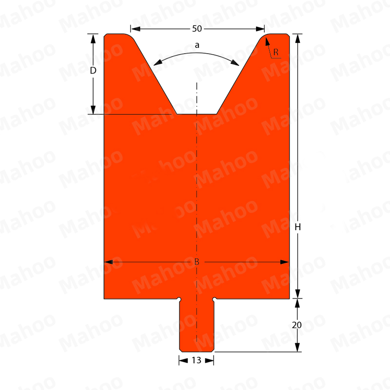 百超折弯机模具MH-V50C 60°H100.02