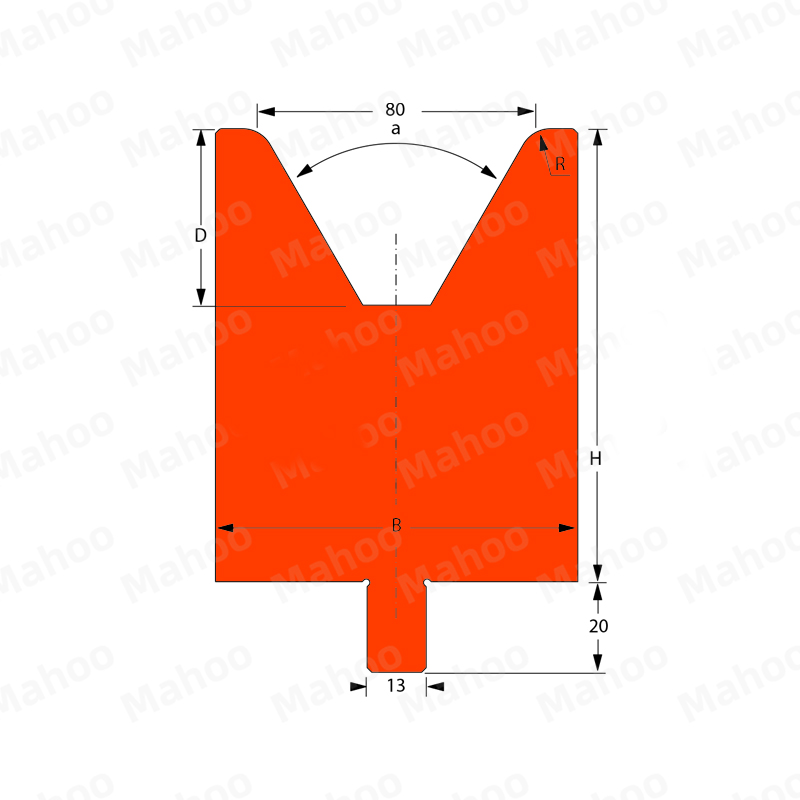 百超折弯机模具MH-V80C 80°H100.02