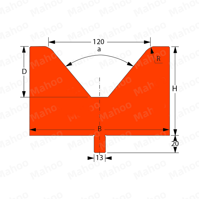 百超折弯机模具MH-V120C 80°H105.02