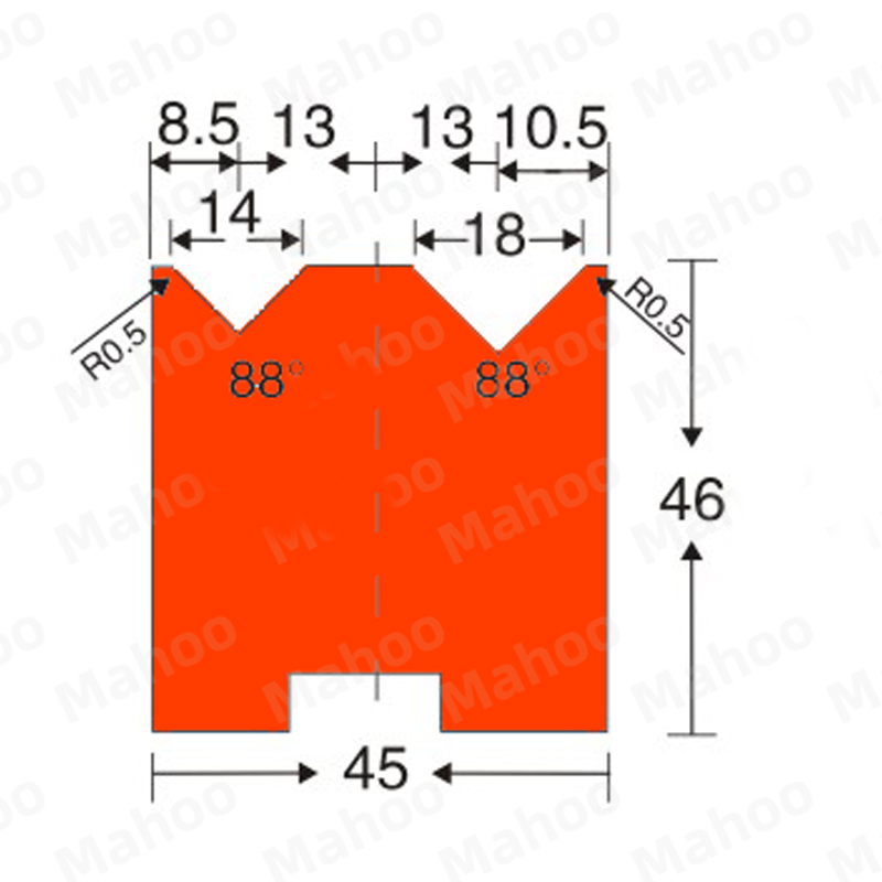 折弯机模具-V14-V18下模