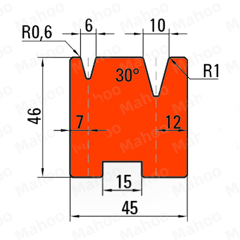 折弯机模具-V6-V10下模