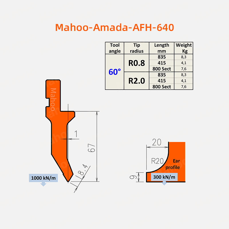 AFH-640 AMADA折弯机上模