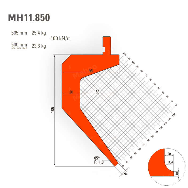 折弯模具-折弯上模MH11.850