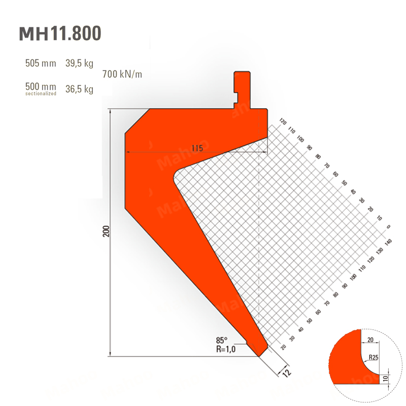 折弯模具-折弯上模MH11.800