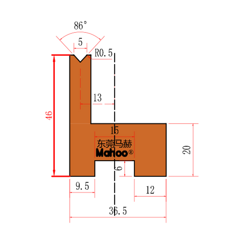 数控折弯机模具-单V5折弯下模