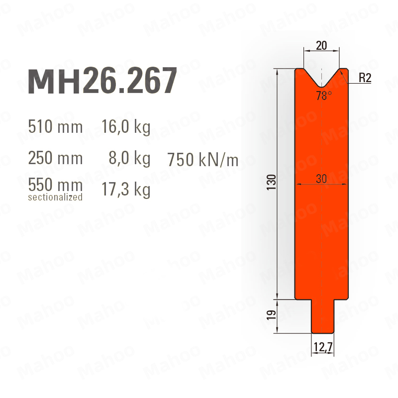 LVD折弯模具-YH130-V20-78°