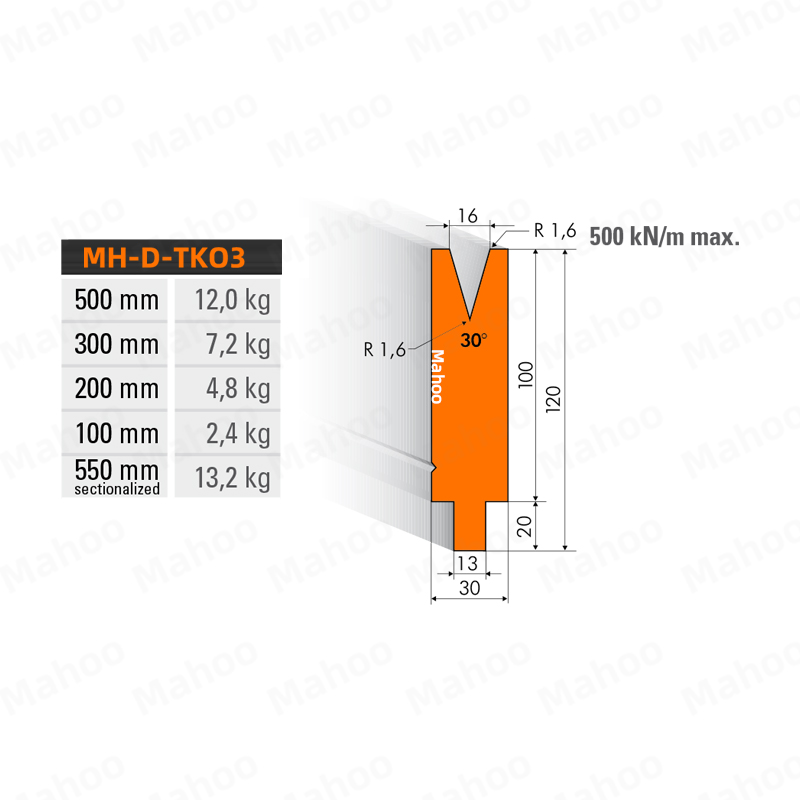 13*20 单V下模-v16-30°