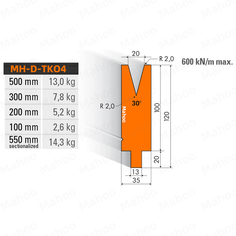 13*20 单V下模-v20-30°