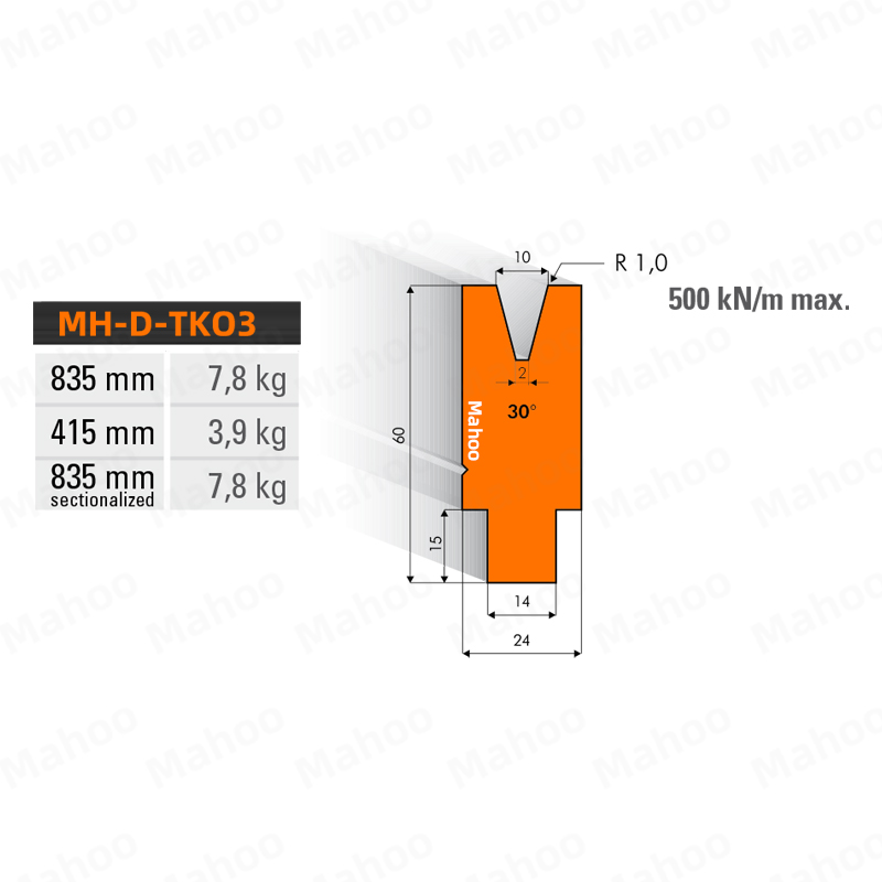 下动折弯机折弯机模具-单V-v10-30°