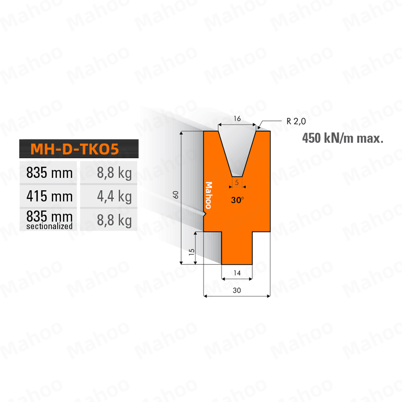 下动折弯机折弯机模具-单V-v16-30°