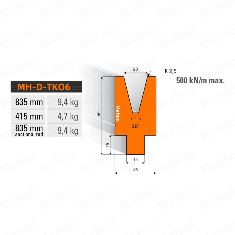 下动折弯机折弯机模具-单V-v20-30°