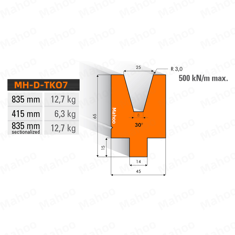 下动折弯机折弯机模具-单V-v25-30°