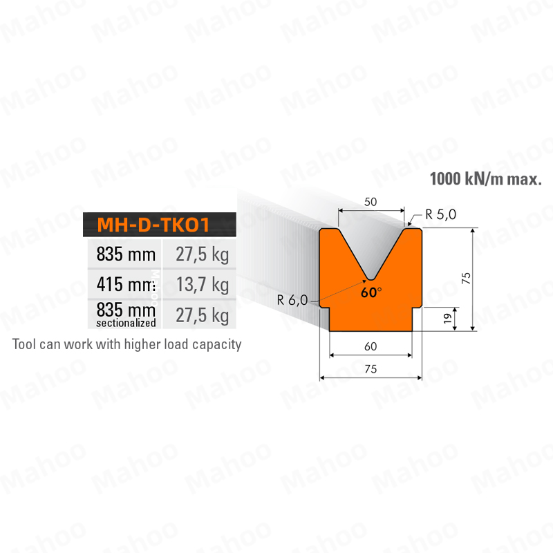 下动折弯机折弯机模具-单V-v50-60°