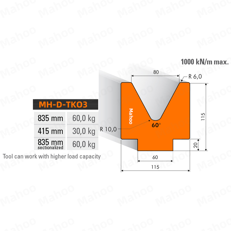 下动折弯机折弯机模具-单V-v80-60°