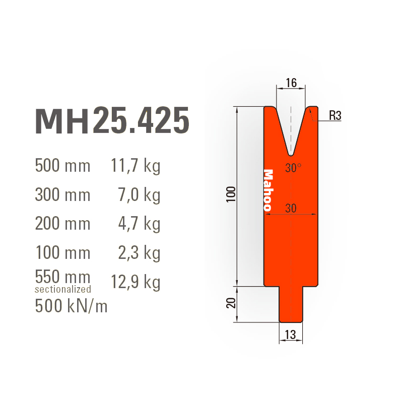 通快折弯模具-通快折弯下模-V16-30°