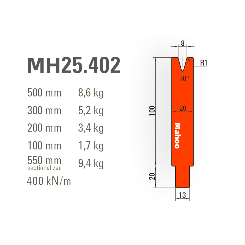 通快折弯模具-通快折弯下模-V8-30°