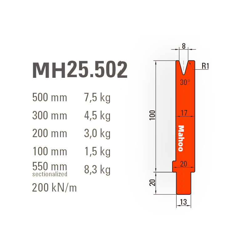 通快折弯模具-通快折弯下模-V8-30°