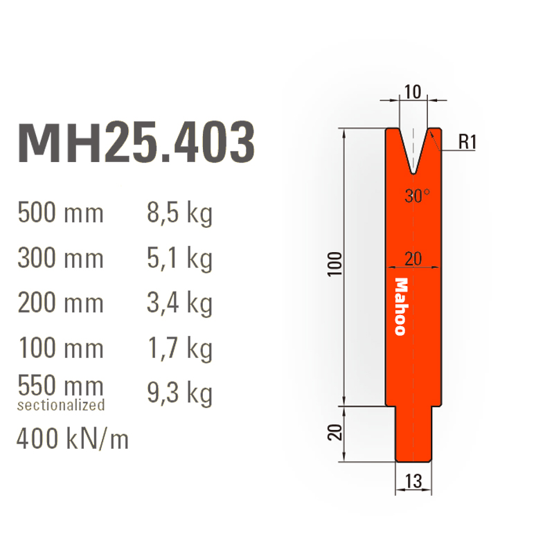 通快折弯模具-通快折弯下模-V10-30°