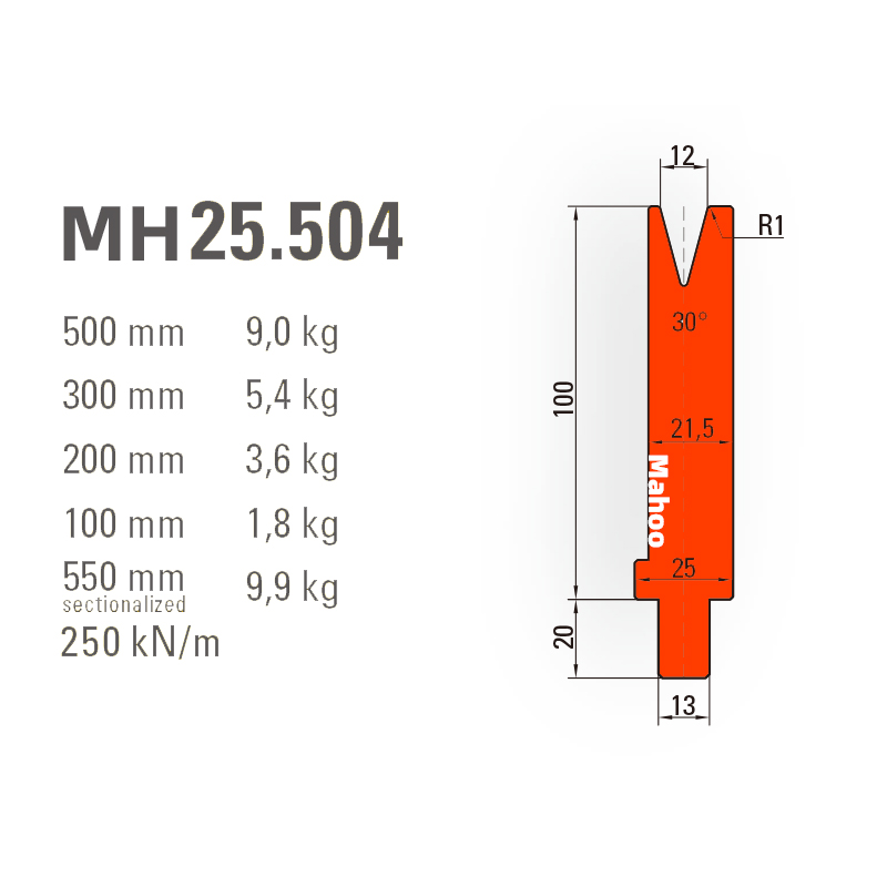 通快折弯模具-通快折弯下模-V12-30°