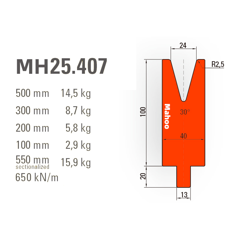 通快折弯模具-通快折弯下模-V24-30°