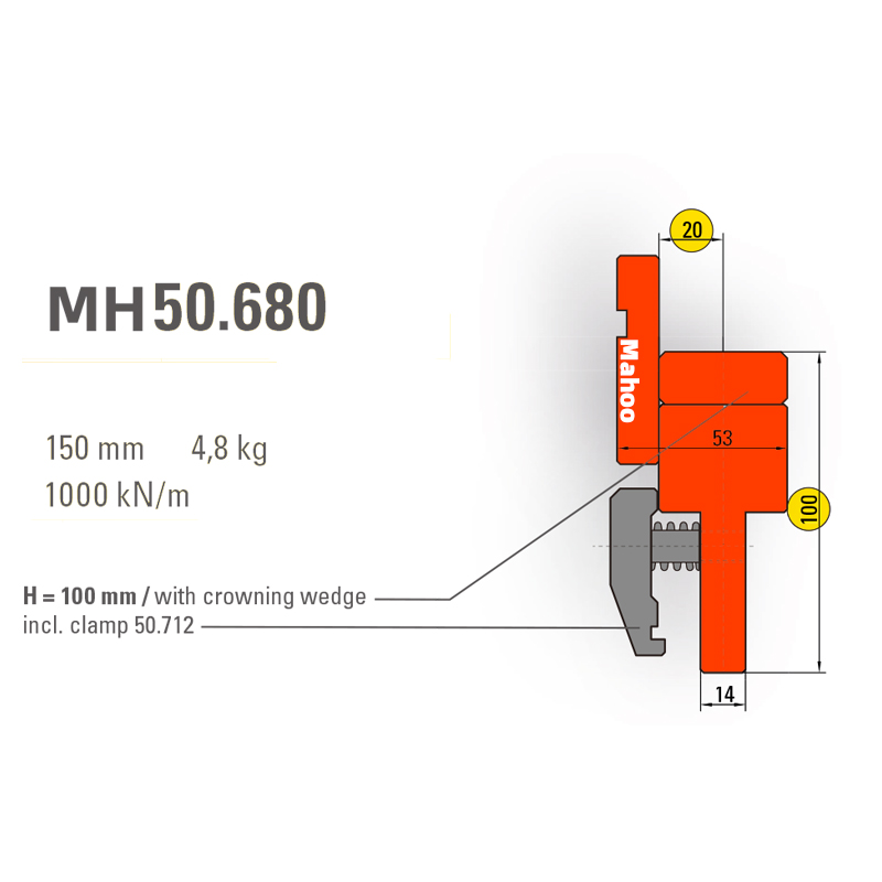 马赫折弯机模具13-30-标准折弯上模具-MH50680