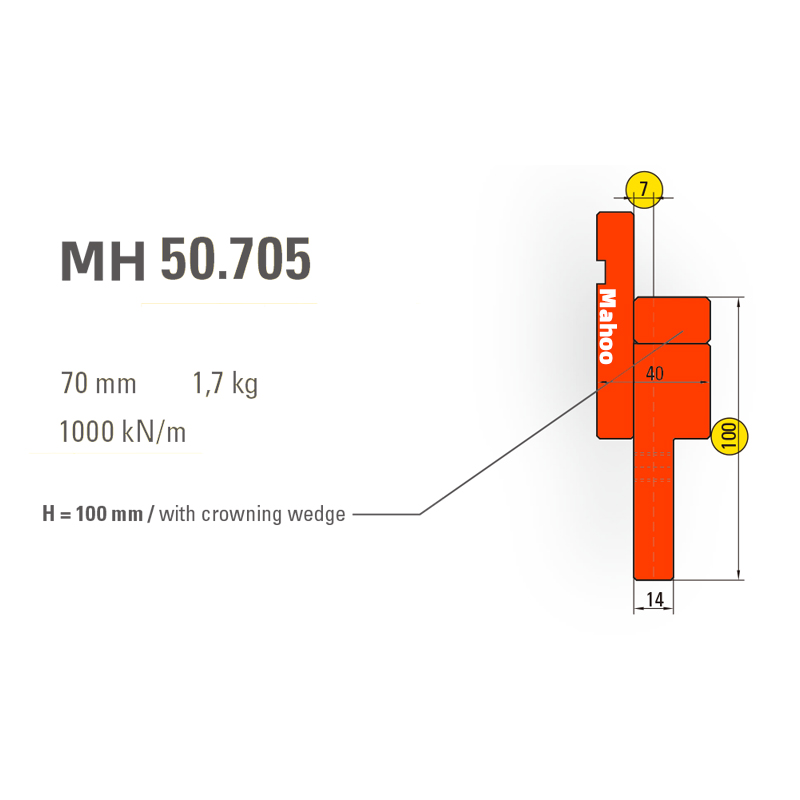 马赫折弯机模具13-30-标准折弯上模具-MH50705