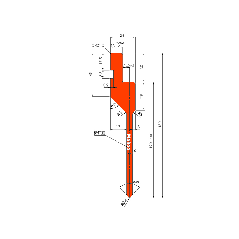 标准折弯模具-折弯上模-109上模H120W26