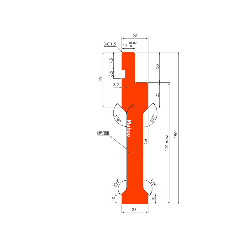 标准折弯模具-折弯上模-压平上模H120W26