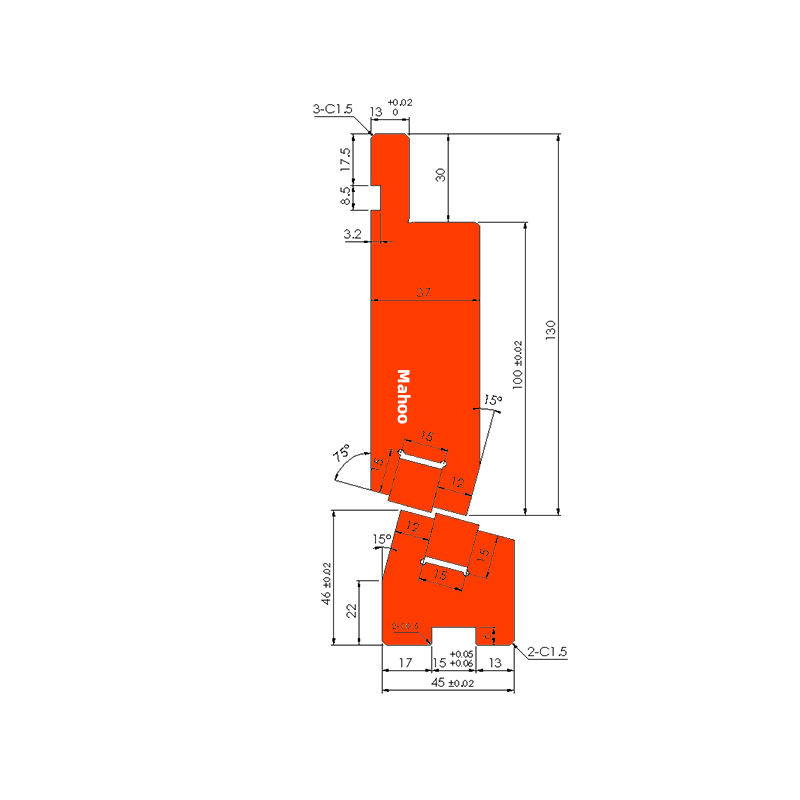 标准折弯模具-折弯上模-段差直立式可调