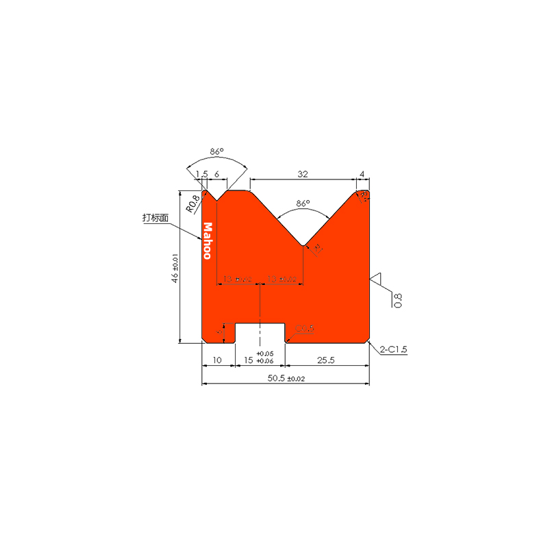 标准折弯模具-折弯上模-V6V32 -86°折弯下模