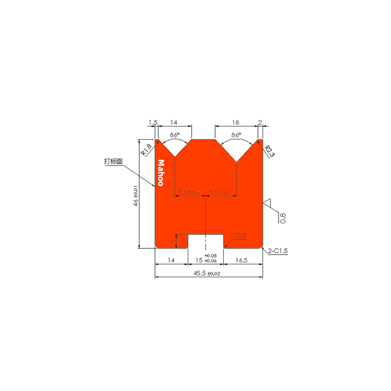 标准折弯模具-折弯上模-V14V18 -86°折弯下模