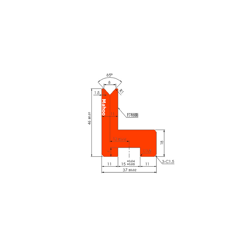 标准折弯模具-折弯上模-V8 -85°折弯下模