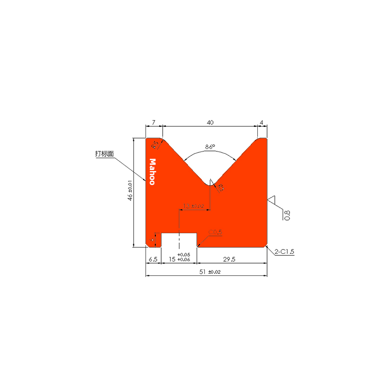 标准折弯模具-折弯上模-V40 -86°折弯下模